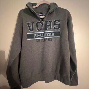 Size small grey vintage half zip crewneck